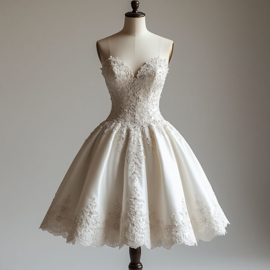 коротенькое свадебное платье