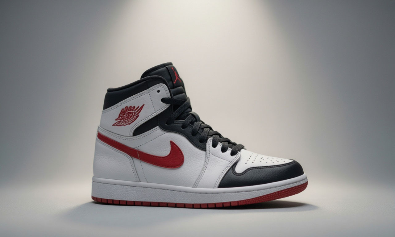 Фотореалистичное изображение кроссовок Air Jordan Mid